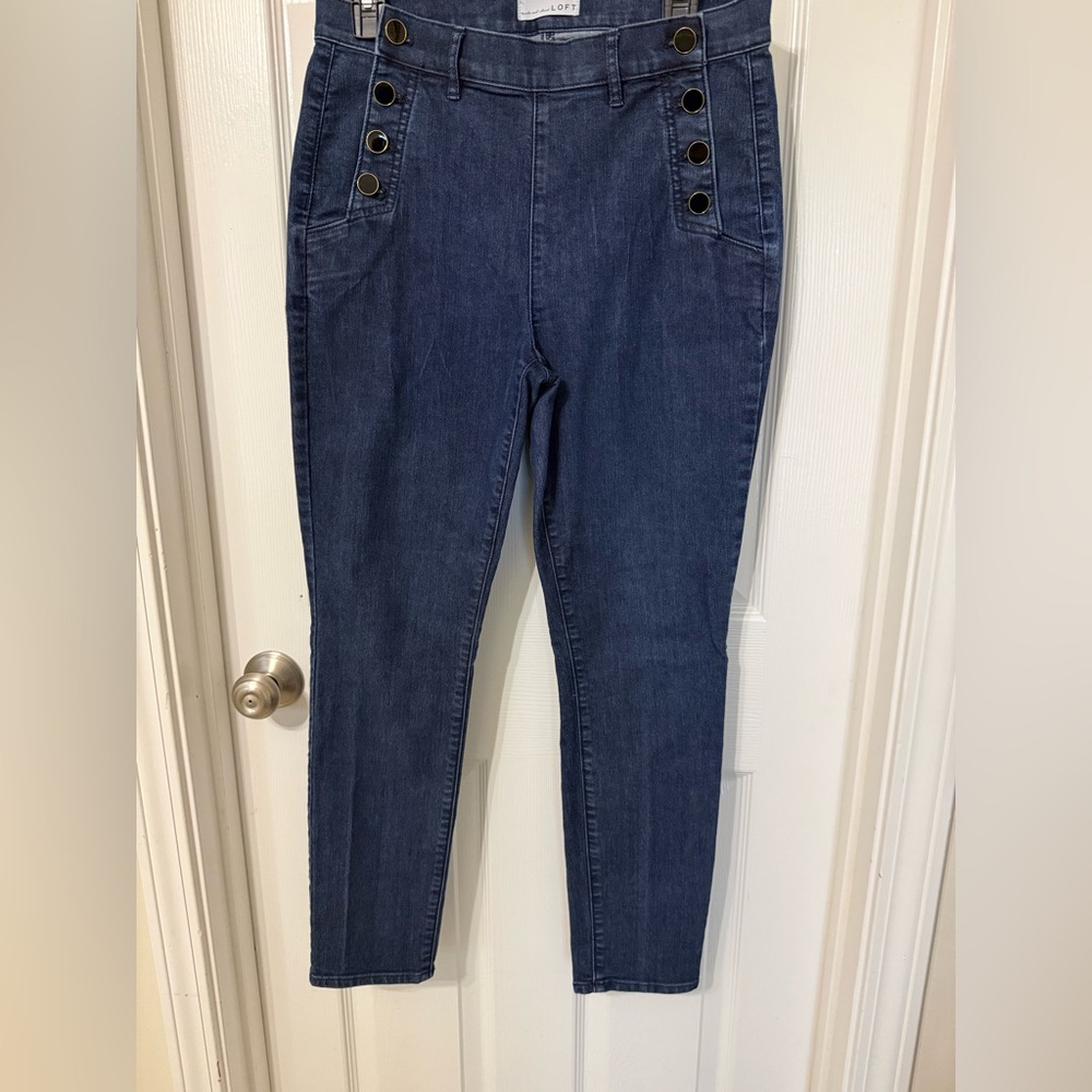 Made and loved LOFT High Waist Skinny Sailor Jeans Sz 8/29